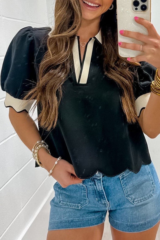 The Classic Scallop Blouse